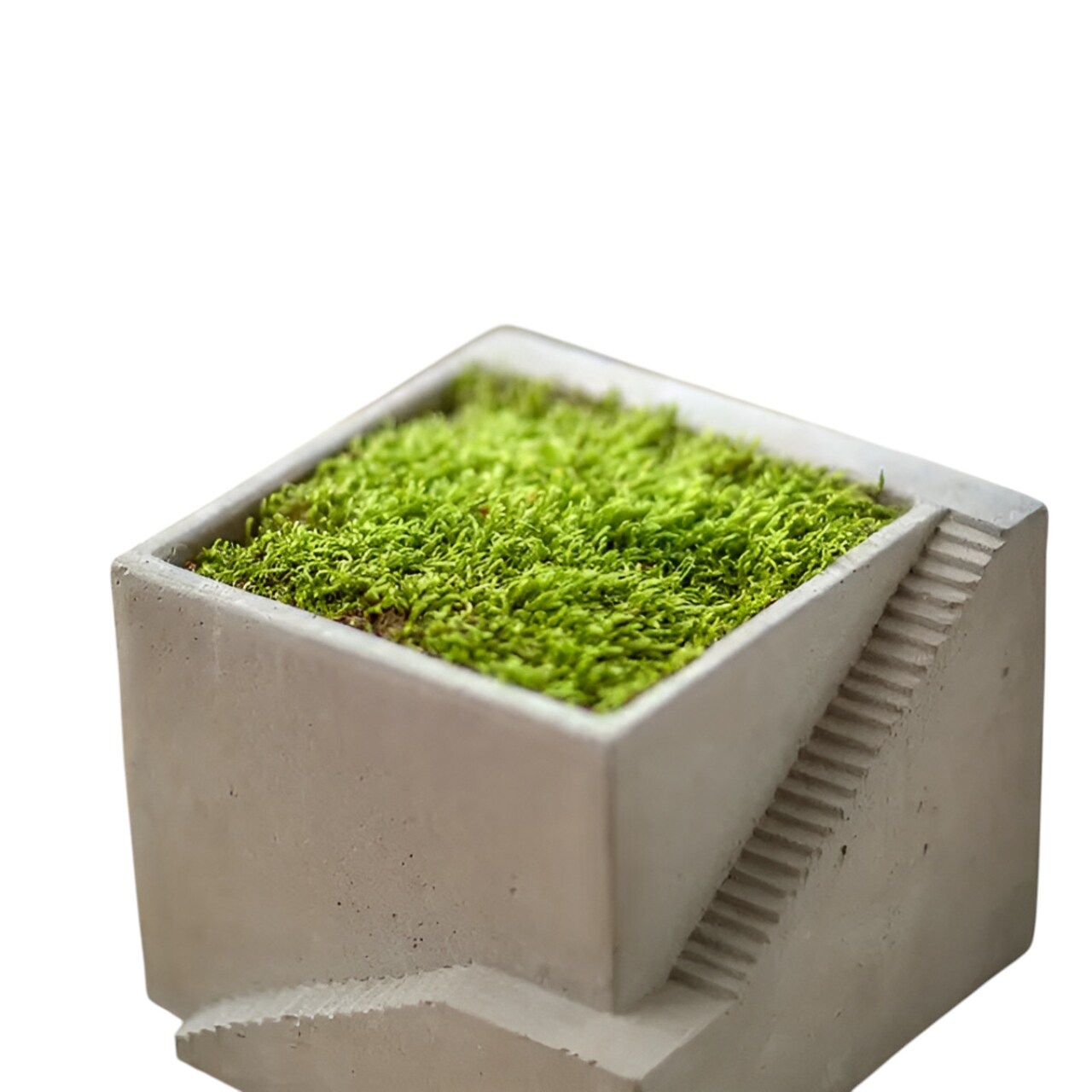 Cement Cube Planter Set Square Concrete Planters for Indoor Plants 6.75"